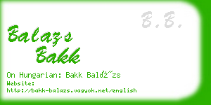 balazs bakk business card